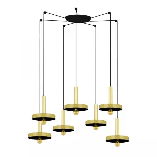 Whizz Lampe Suspension Or/Noire 7L (20161-7L)